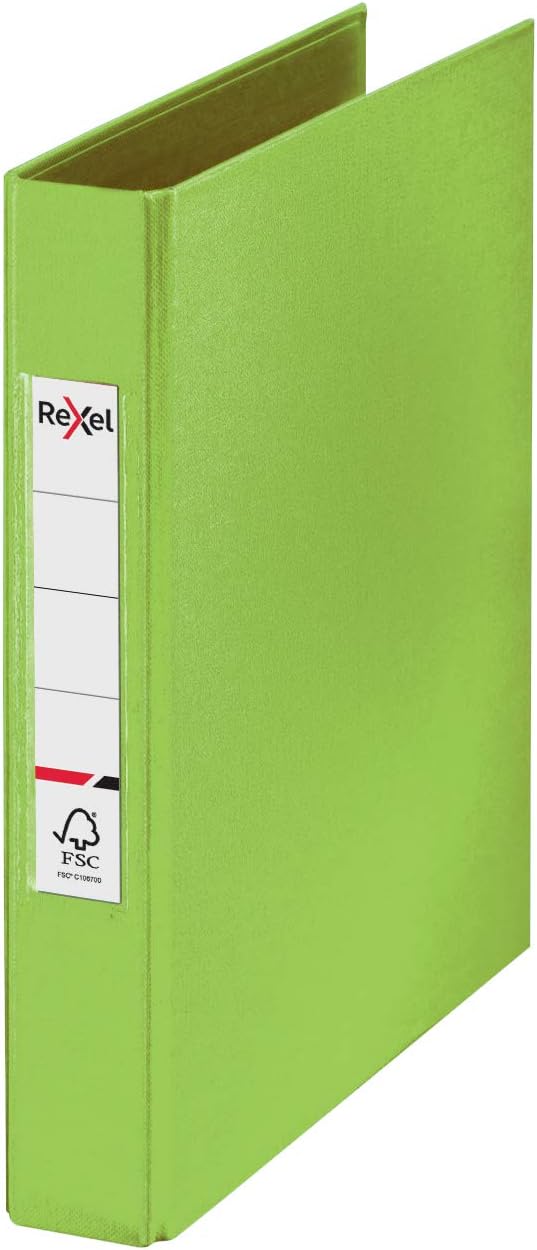 Rexel A5 Ring Binder, Green, 25 mm 2 O-Ring Diameter, Choices, 2115561