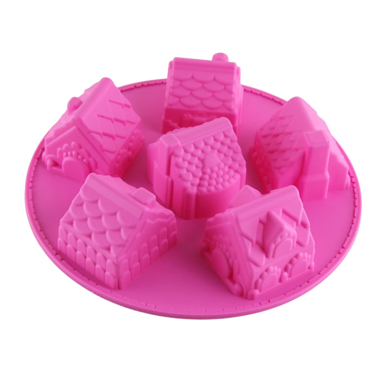 Amosfun 3 Pièces moule de cuisson villa moule à muffins à bonbons bricolage de Noël gateau cake s à bricolage s en silicone antiadhésif
