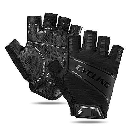 Luvas de ciclismo, Andoer Luvas de ciclismo de meio dedo para esportes ao ar livre bicicleta bicicle