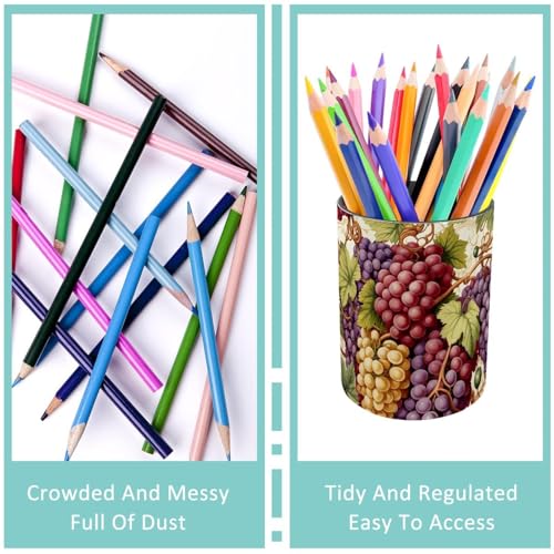 Pot à crayons en métal et porte-stylos de bureau multifonction - 7