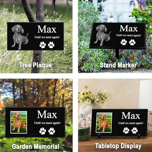 Image of ADFSTONE 16x8 Pet Memorial Stones Personalized Dog Remembrance Gifts, Customized Cat Picture Grieving Plaque, DIY Gravestone, Custom Sympathy Photo Gift, Animal Grave Markers