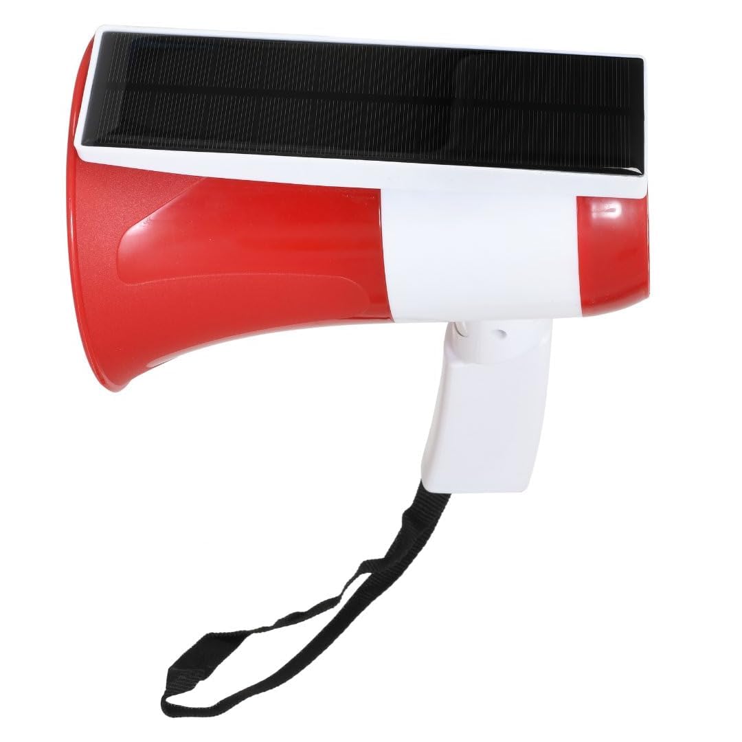 kh Handheld Megaphone Loud Speaker with Solar Panel Rechargeable Battery, Recording Function, USB & TF Memory Card Support, Siren, Music & Animal Sounds, Portable PA System for Events & Outdoor Use-image-32