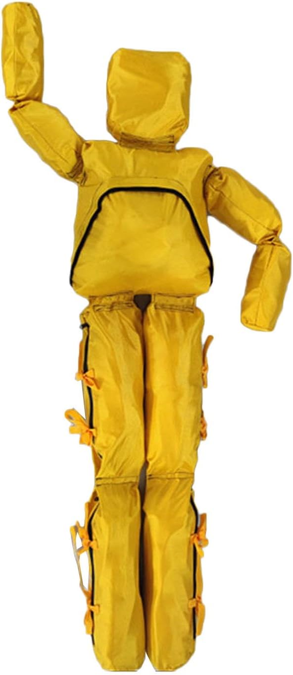 Water Rescue Training Dummy, Simulation Model, with Removable Inner Pocket,for Pool Towing Drowning Drill(Yellow,Style 3)