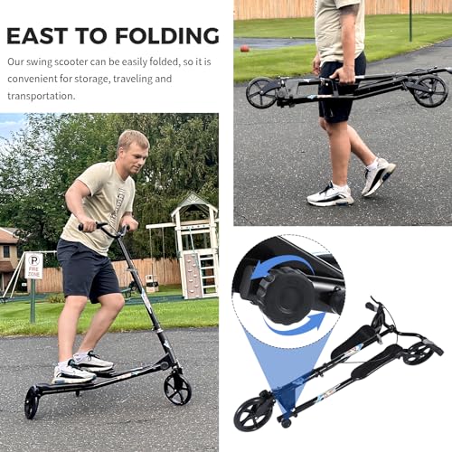 AODI 3 Wheel Foldable Swing Scooter