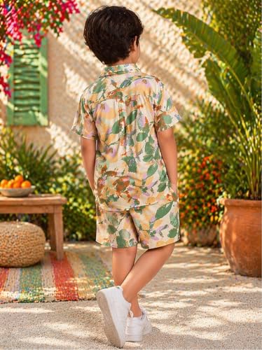 Image of superminis Boys Coordinated Set With Printed Rayon /Cotton Shirt and Shorts