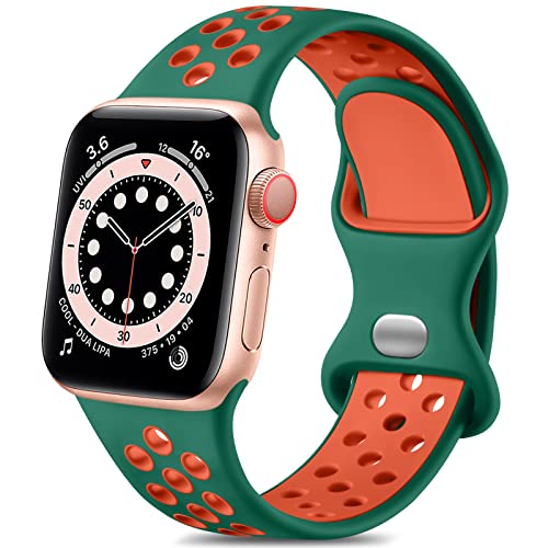 Lerobo Silicone Sport Band for Apple Watch Bands 45/44/42/46/49mm Men Women
