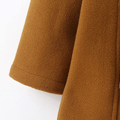 Toddler Baby Girls Trench Coat Lapel Collar Long Sleeve Button Down Jacket Winter Windproof Solid Outwear3