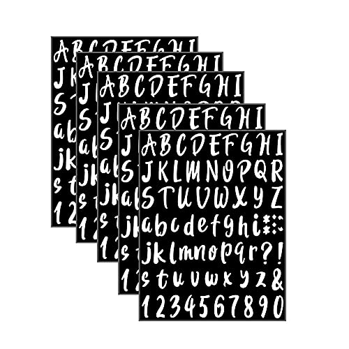 NC 5 Feuilles 360 étiquettes Autocollantes Autocollants Lettres Autocollants Lettre Cursive Autocollants Alphabet Autocollants Autocollants Alphabet Cadeau coloré Autocollant Alphabet