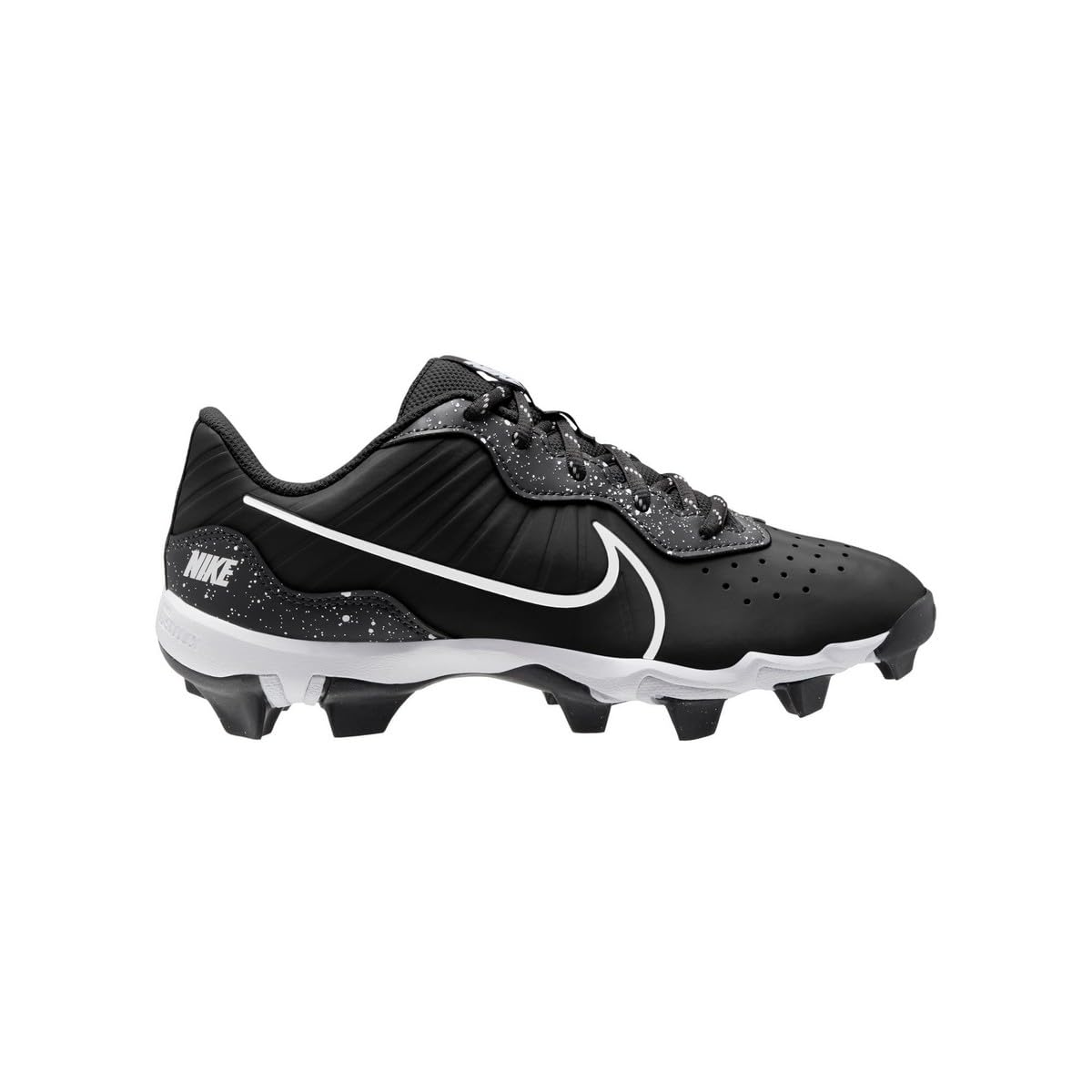 Nike Alpha Huarache 4 Keystone Boy's Rubber Molded Baseball Cleats SZ 2.5 Black | Dark Gray
