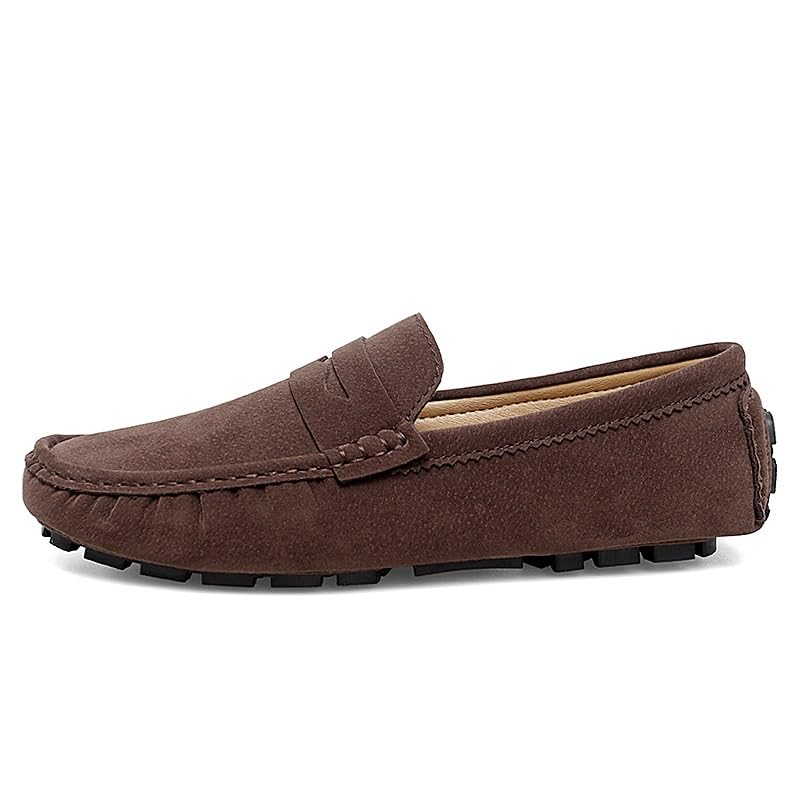 Men's Loafers Shoes Solid Color Round Toe Suede Vamp Penny Driving Loafers Flexible Flat Heel Comfortable Wedding Walking Slip On2