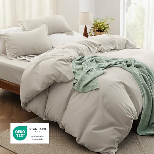 image for Bedsure California King Size Duvet Cover with Fitted Sheet - 4 Pieces 