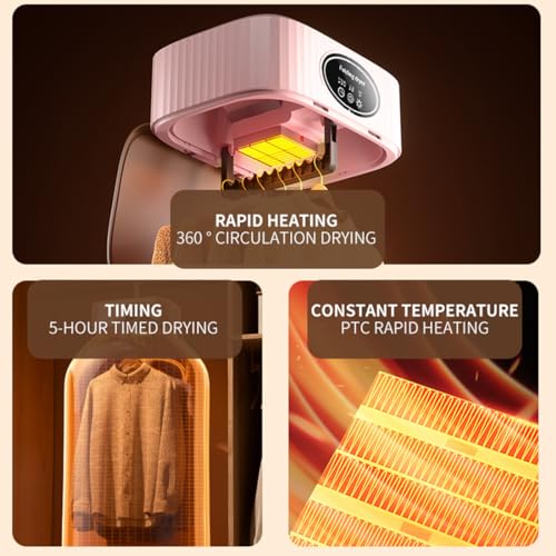Elektrische wasdroger, verwarmde wasdroger voor binnen met hoes, draagbare wasdroger voor appartement, camper, reizen - premium mini-droger machine voor lichte kleding, ondergoed, babykleding - Image 8