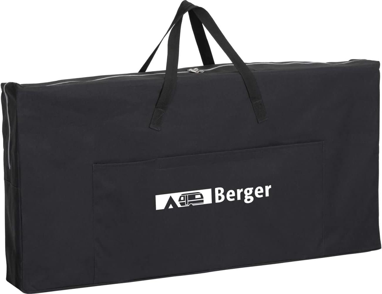 Berger Deluxe | Mueble de Cocina de Camping, Cocina Plegable con Encimera de Bambú, Armario de Almacenamiento con 4 Compartimentos, Protector de Viento y Bolsa de Transporte, Estructura de Aluminio