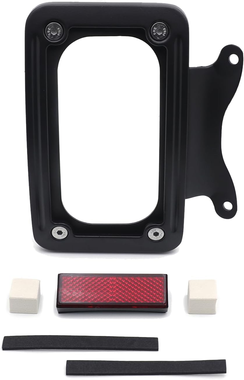 Black Laydown Curved License Plate Bracket Tag Holder Compatible with '10-Later FLHX, FLHXS, FLHXSE, FLTRX, FLTRXS and '10-'12 FLHXSE (Street Glide FLHX/Road Glide FLTRX)