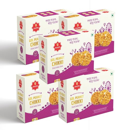Image of SAHU GAJAK BHANDAR Round Peanut Chikki Snacks