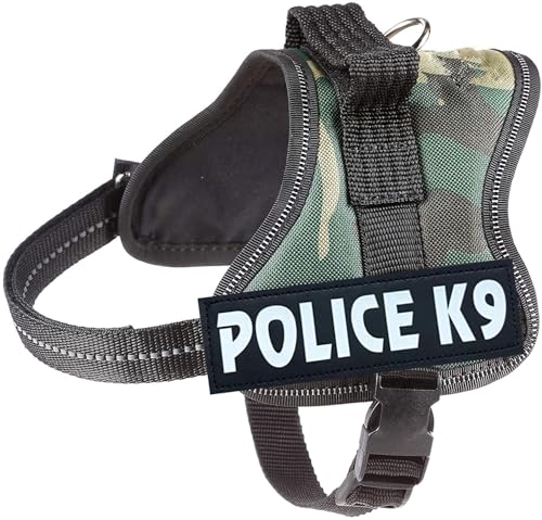 Image of 24x7 eMall Dog K9 Police Harness Dog Vest Loop Straps and Handle and Adjustable (Camouflage, Large -28-34 Inch Girth)
