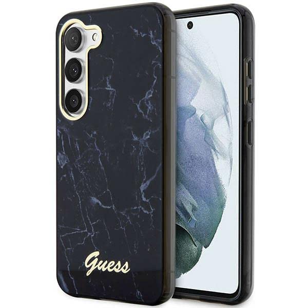 GUESS GUHCS23SPCUMAK Coque Rigide pour S23 S911 Noir Marbre
