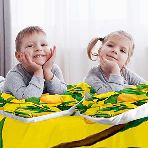 Parure de lit simple imprimé citron avec housse de couette douce 3pcs - 3