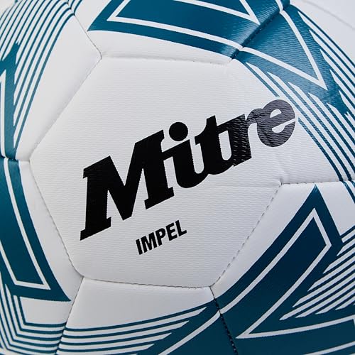 Mitre Impel L30P Fußball, hohe Strapazierfähigkeit, Formbeständigkeit, Weiß/Grün, 5