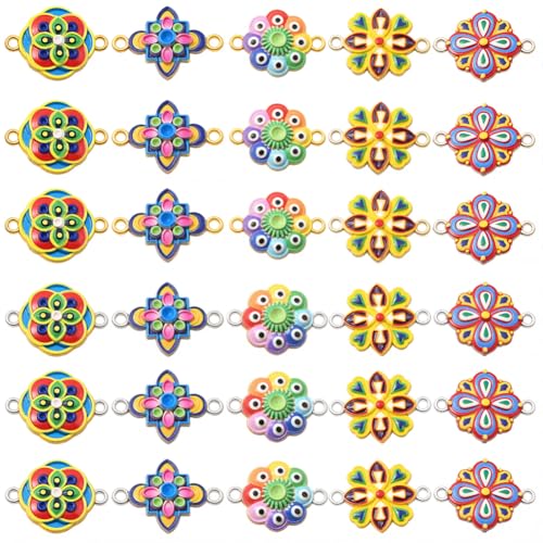 Fermoirs en forme de fleur et breloques pour éviter les nœuds - 2