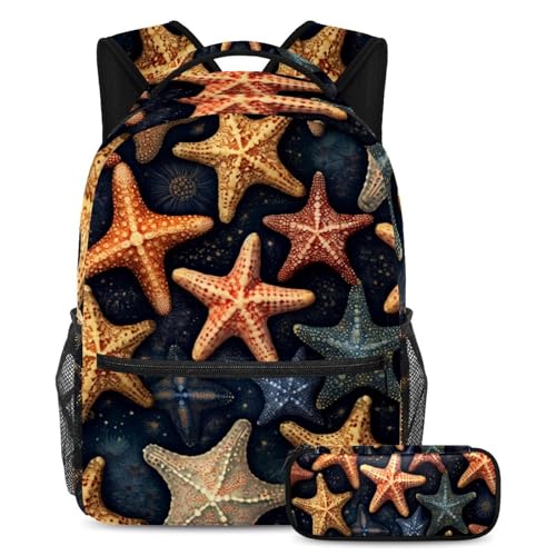 Sac de voyage pour étudiants et lycéens à motif esthétique Étoile de mer