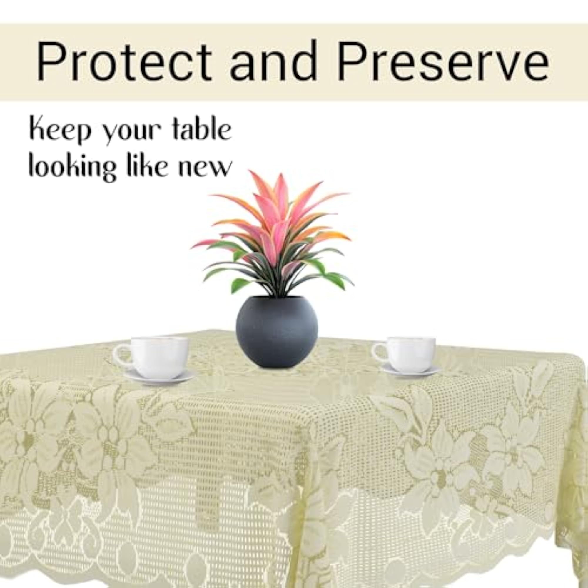 Cotton 4 Seater Square Table Cover, Multipurpose