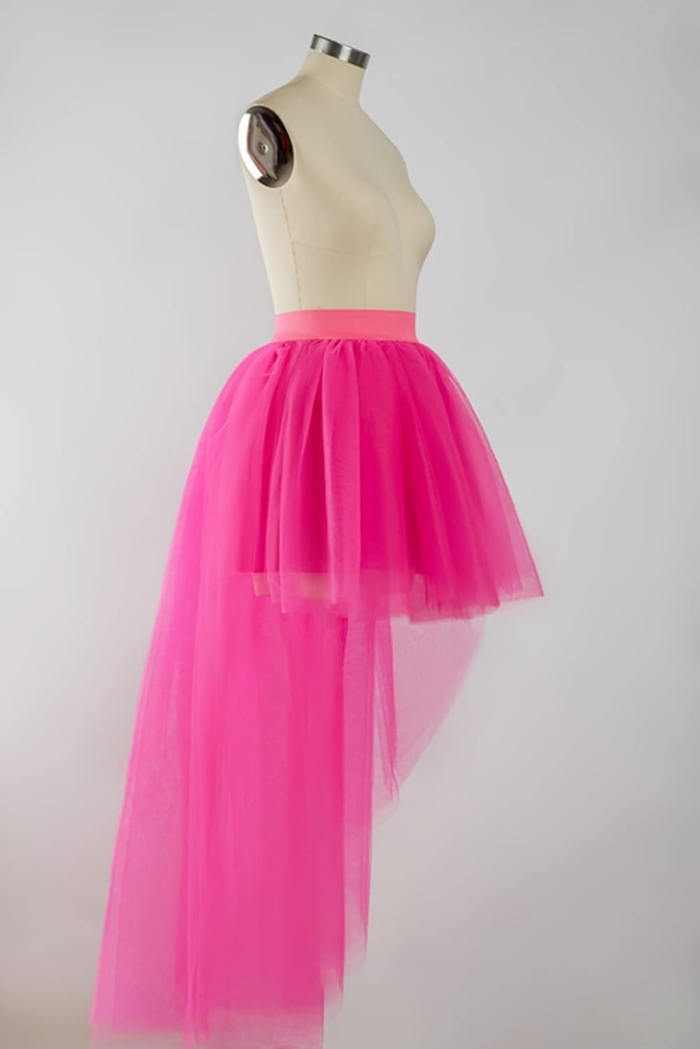 MisShow Women's Hi-Lo Long Tutu Tulle Bustle Skirt Elastic Waist Festival Party Skirt - Image 5