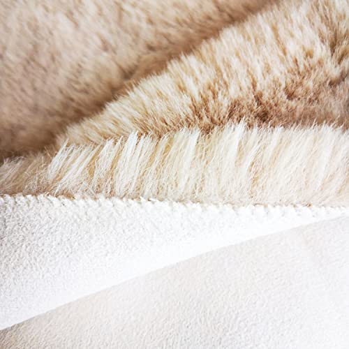 Ghouse Soft Faux Sheepskin Fur Rug 2X4 Beige Fluffy Rug Bedside Rug Plush Rug Shag Nursery Rug Carpet Area Rug For Living Room Bedroom Playing Room Decor #TOP4