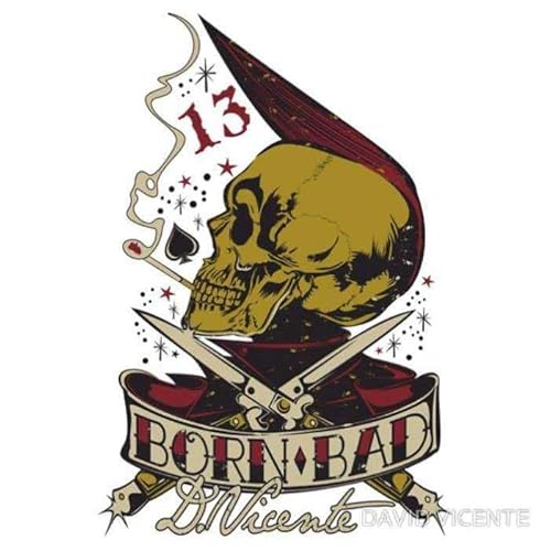 hotrodspirit - Adesivo David Vicente Born Bad Crane Banana e Coltello