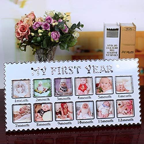 My First Year 12 Month Picture Photo Frame for Boys and Girls Cool Unique Memorable Keepsakes Decorations