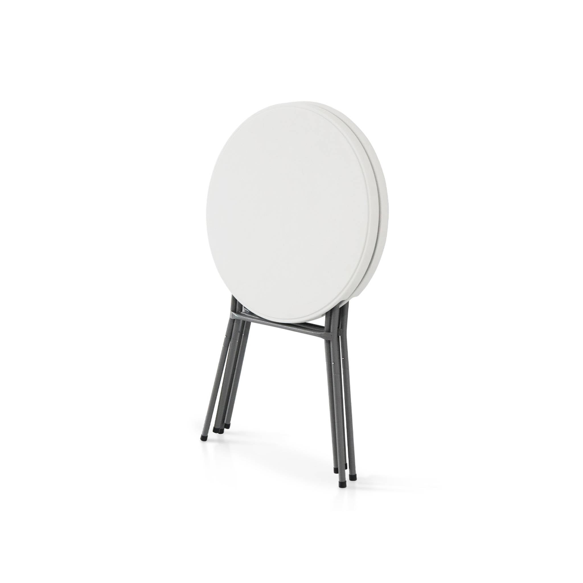 Lot de 4 Tables de Réception Pliantes Acier Blanc sweeek