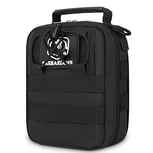 Barbarians Tactical MOLLE Pouch, Rip-Away EMT Medical First Aid Utility IFAK Pouch Black