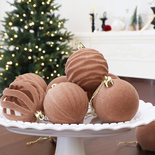 Image of 20Pcs Velvet Ornaments for Christmas Tree,2.36In Christmas Ornaments Set