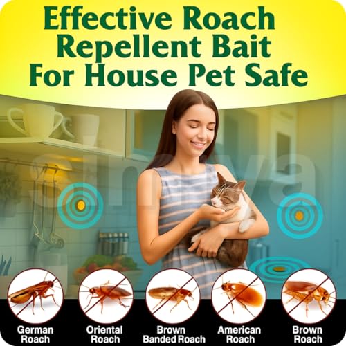 Image of Powerful Cockroach Killer Gel for Home | Strong Repellent Trap for Kitchen Roach Bait (12 Pieces)