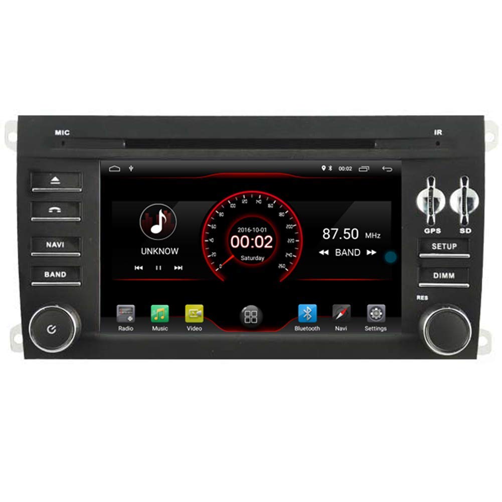 Android 10 Car DVD Player GPS Stereo Head Unit Navi Radio Multimedia Wifi for Porsche Cayenne 2003 2004 2005 2006 2007 2008 2009 2010 Steering Wheel Control