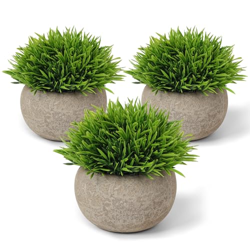 KUOGAS Künstliche Pflanzen, 3er-Pack, kleine Kunstpflanzen,...