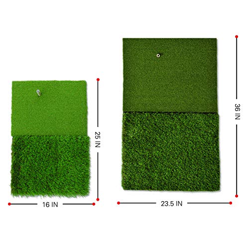 image for Rukket Sports Rukket Tri-Turf Golf Hitting Mat Attack | Portable Drivi