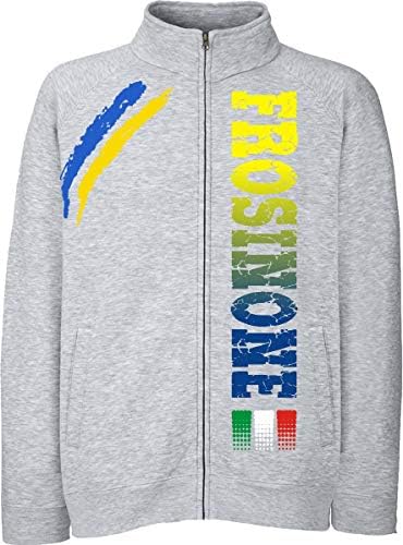 Vestipassioni Felpa Con Cappuccio Frosinone Calcio – Sport Tifosi Ultras, Made In Italy, 280 G/m², Edizione Speciale - 2