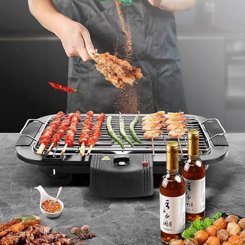 Image of A1 Quality 2000W Electric Barbeque Grill Set for home Indoor Outdoor Smokeless Barbeque Gril Veg-Nonveg Griller Tandoor Barbicue Electric Bbq Grill Set for Home BBQ Griller for Fish, Paneer Tikka