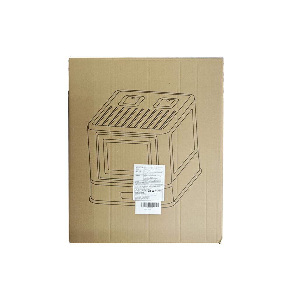 Marchul Enclosed Stainless Steel Cat Litter Box with Lid & Drawer Design, XL Extra Large for Indoor Cats, Metal Covered Cat Litter Box, Baffles for Anti-Leakag, with Litter Scoop & Litter Mat