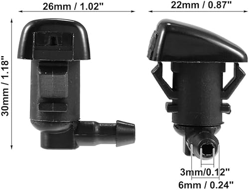 Miniatura 6 de Repuesto de boquillas de limpiaparabrisas para Cadillac CTS 2008-2015, hrysler 300 Dodge Charger 2011-2018 Dodge Challenger kit de chorro de