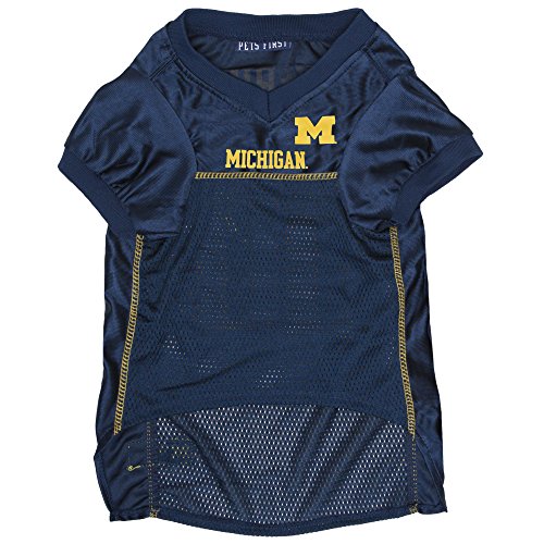 Image of Pets First Collegiate Michigan Wolverines Dog Mesh Jersey, Small