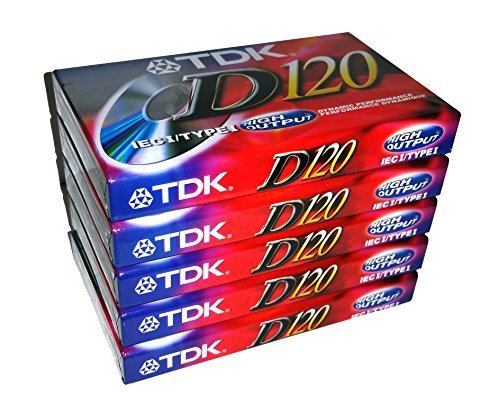 Dynamic Performance D120 High Output IEC I/Type I - 5 Pack Black Audio Cassette Tapes