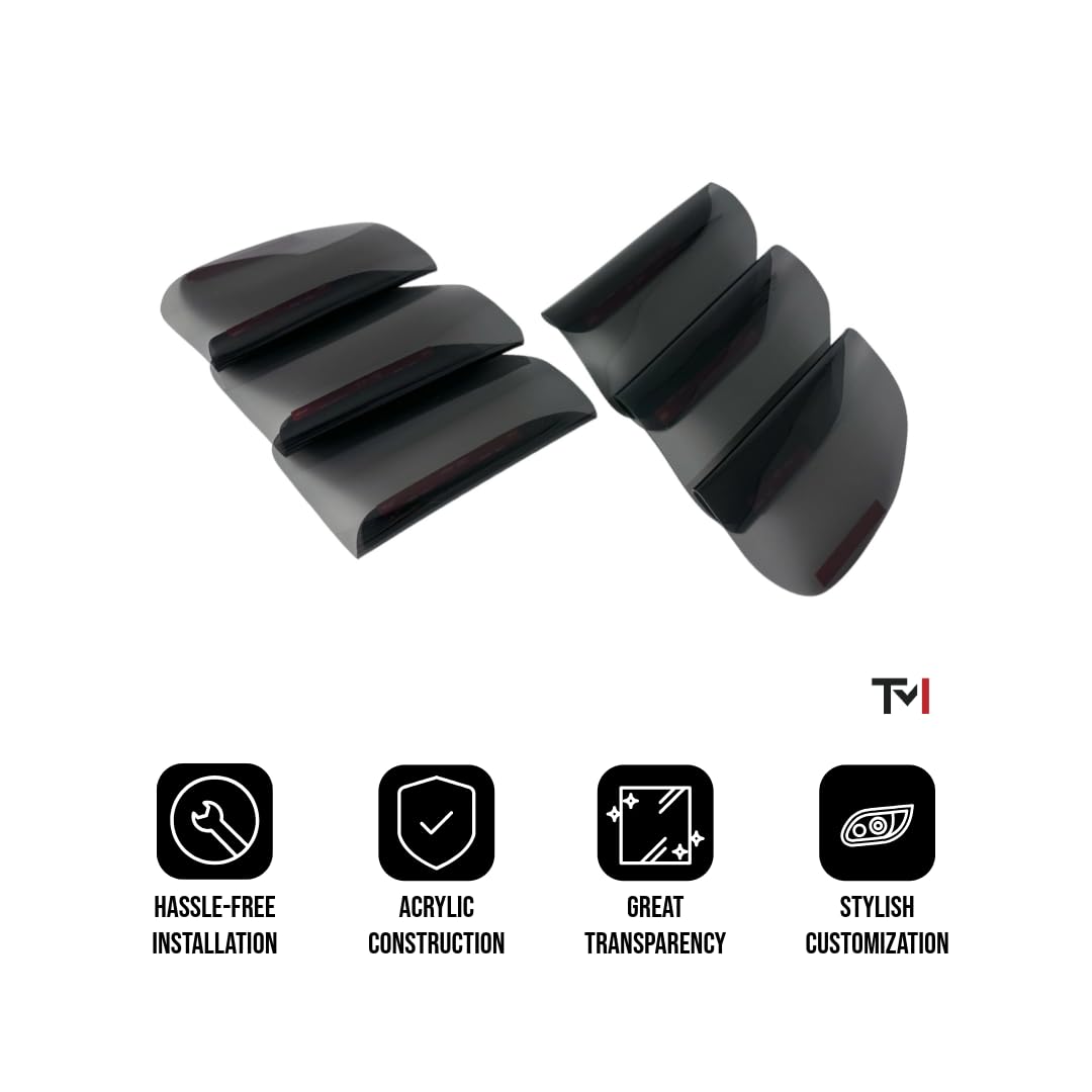 Tint My Light Smoked Tail Light Covers for 2015-2017 Ford Mustang, 18-20 Mustang GT350