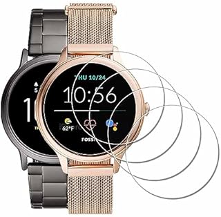iDaPro Displayschutz Schutzfolie für Fossil Gen 5E Damen Women 5E. Generation 42 mm/Gen 5E Men Herren 44mm 9H Härte Gehärtetes Glas Displayschutzfolie Einfache Installation [4 Stück]