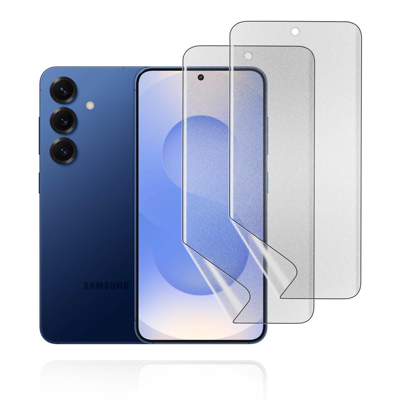KoasVonson [2 Piezas Película de Hidrogel Mate Protector de Pantalla para Samsung Galaxy S25, Lámina de TPU Antirreflectante y Antideslumbrante, Soporta Huella Dactilar, No Templado
