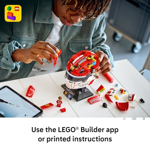Image of LEGO Editions Scuderia Ferrari HP Charles Leclerc Helmet - Building Set for Teens, Ages 14+ - Collectible F1 Display - Bedroom or Home Office Decor - Gift for Formula 1 Fans - 43014