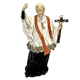 DRW Figura San Vicente de Paul Resina Pintada a Mano 50 cm