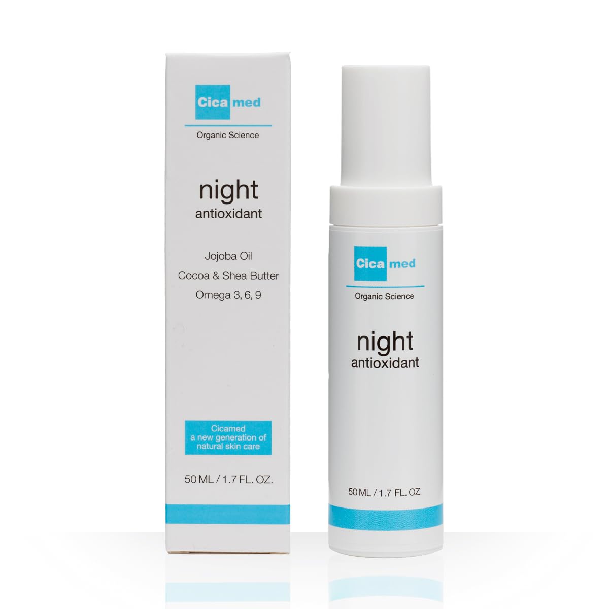 Cicamed Advanced Night Repair Antioxidant Facial Moisturizer Cream, Organic Science