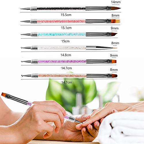Sunwuun 6 Piece Nail Brush Set, Nail Art Dotting Pens Kit Includes Acrylic Rhinestone Crystal Brush Salon Decoration… – Bild 7